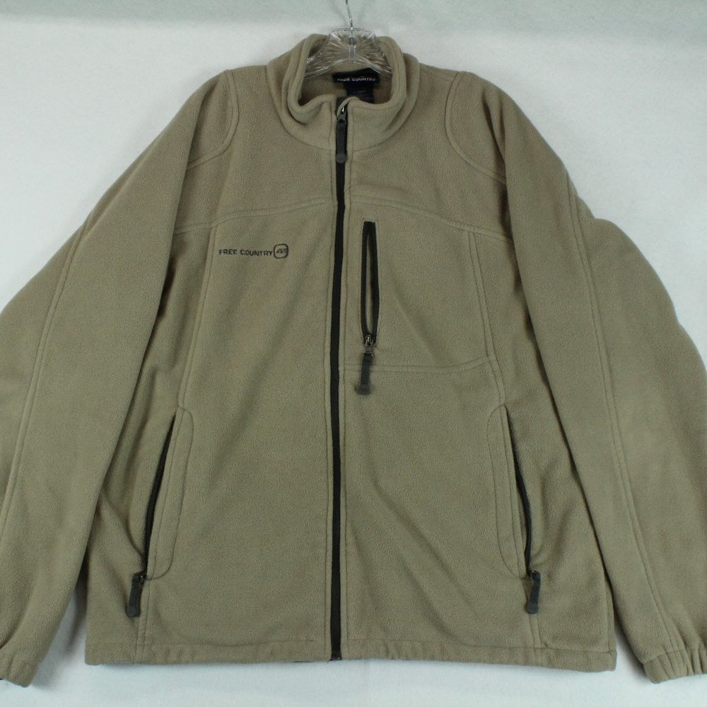 Free Country Full Zip Sweater Jacket Mens X-Large  Fleece